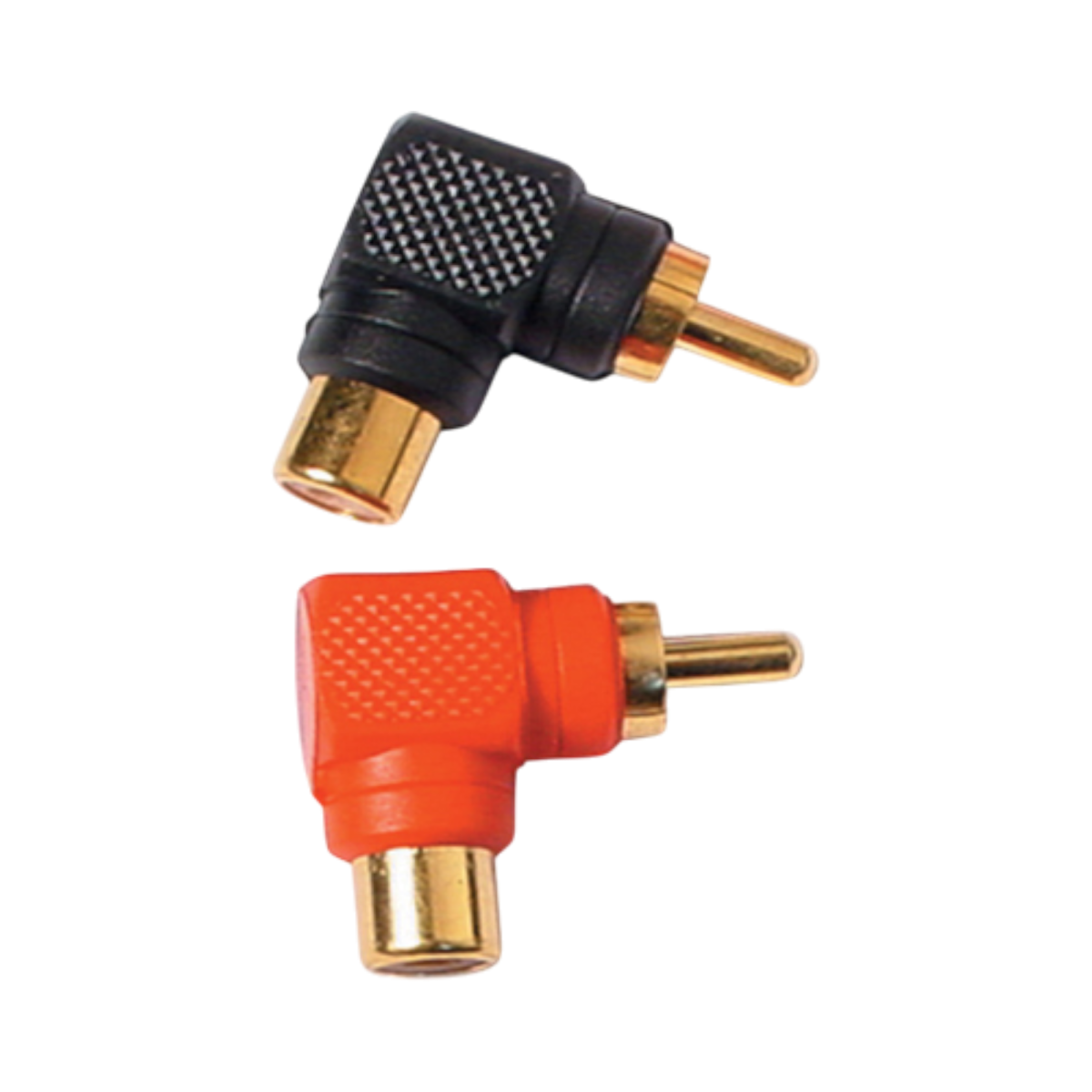 RCA Adaptador 90º  Hembra-Macho Corto Plástico