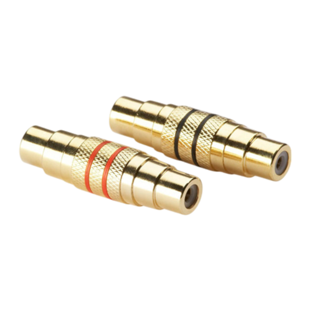 RCA Adaptador Recto Hembra-Hembra Metálico ORO