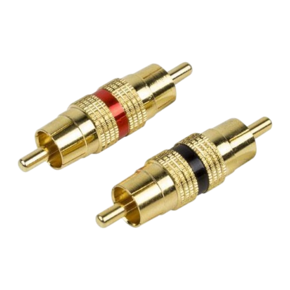 RCA Adaptador Recto Macho-Macho Metálico ORO