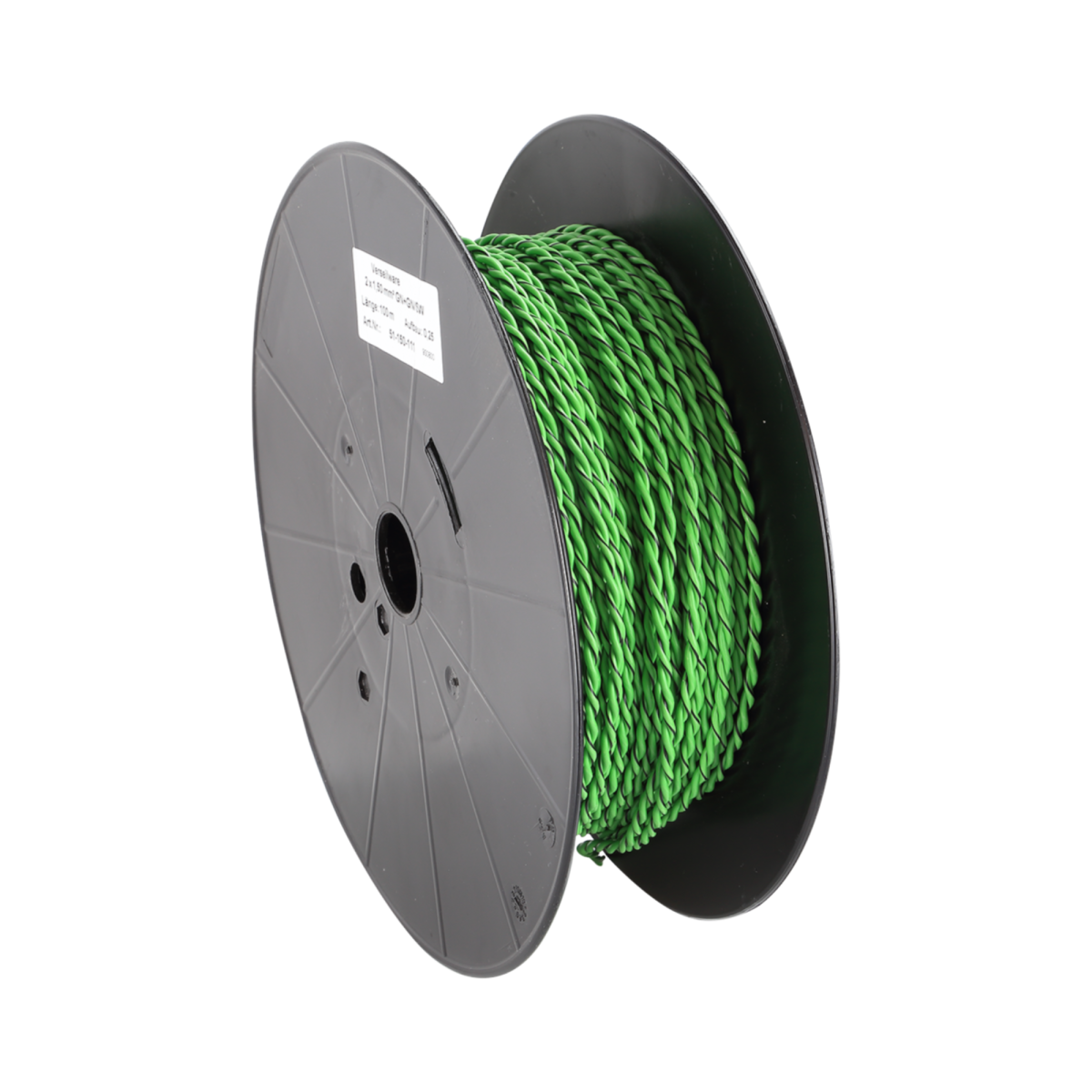 Cable Altavoz  2 x 2,5  RIZADO mm Verde/Negro