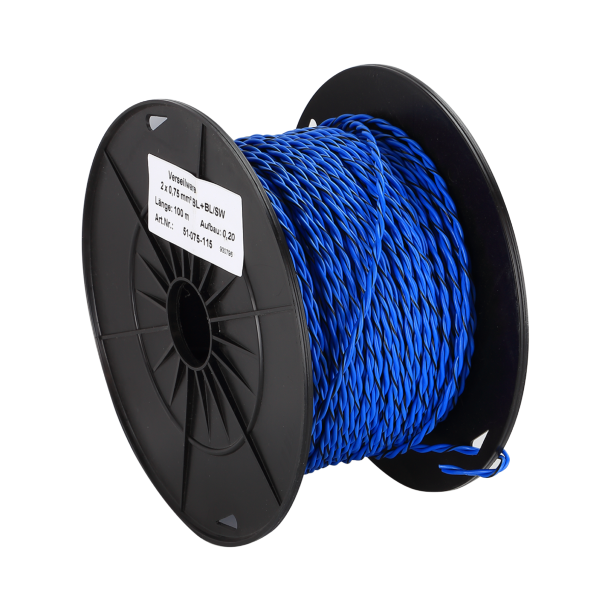 Cable Altavoz  2 x 0,75 RIZADO mm Azul/Negro