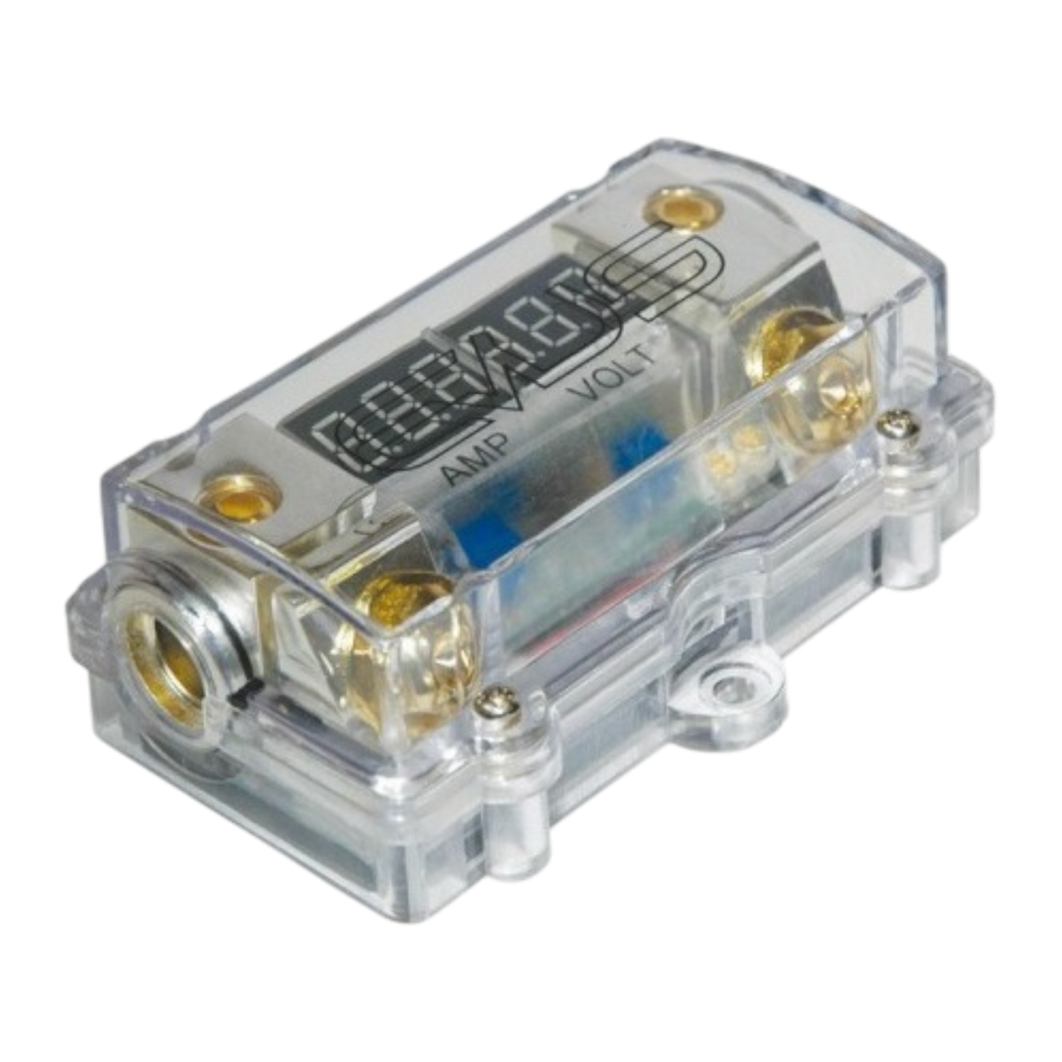 Distribuidor porta fusible de Plata con Voltímetro