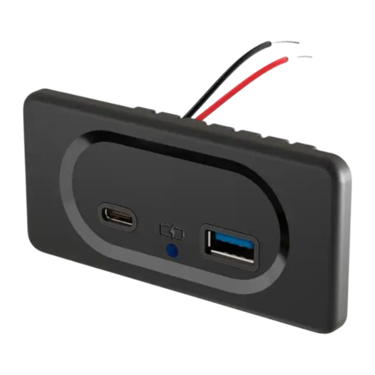 Toma Mechero Cuadrada para empotrar USB-A + USB-C