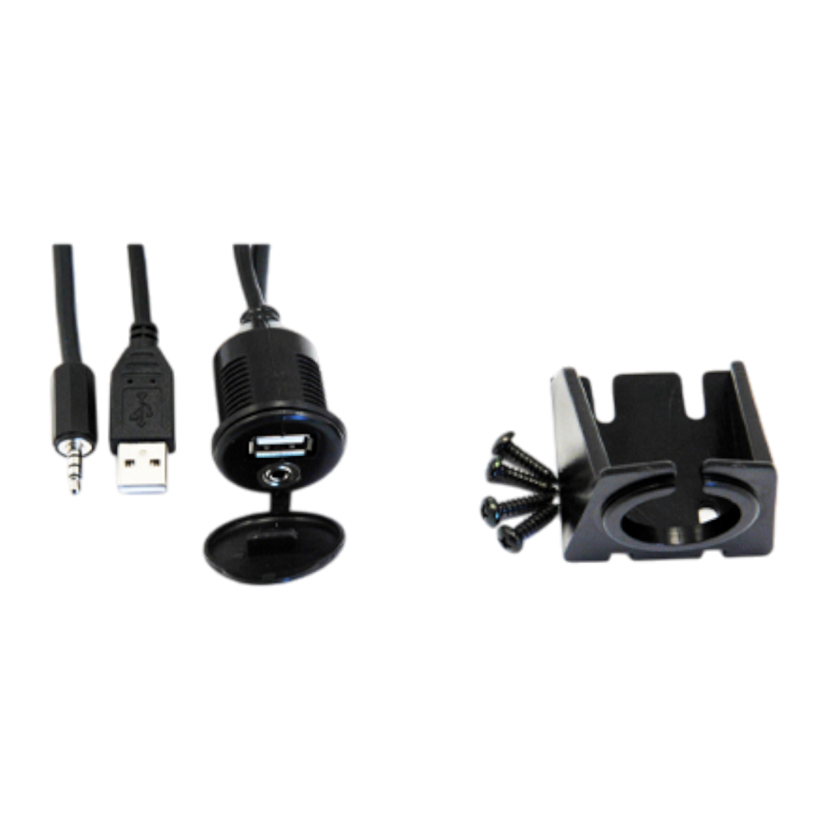 Prolongador USB+JACK empotrar