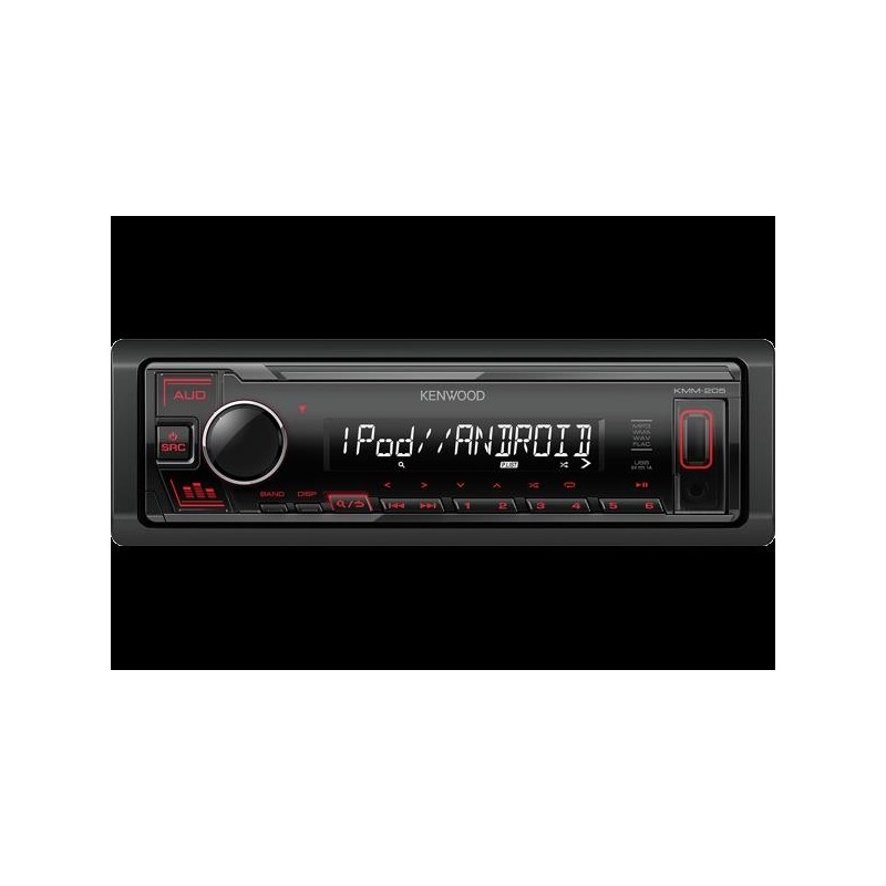 KENWOOD KMM-205 Receptor Digital Media iPod/USB - aux - chasis reducido - 1 sali