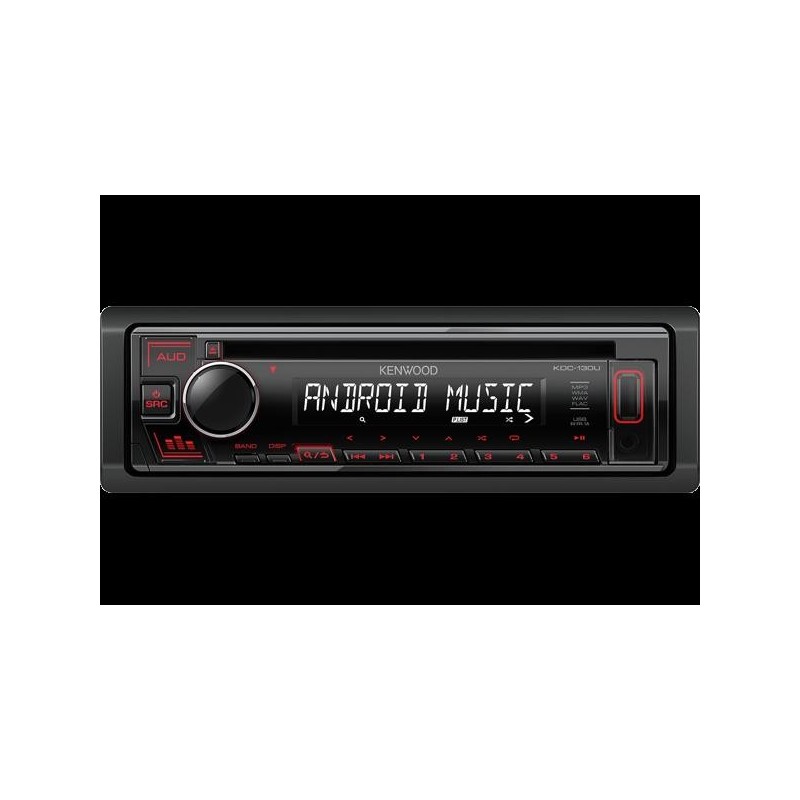 KENWOOD KDC-130UR Radio CD MP3-WMA-WAW-USB-aux-Android iluminación roja display